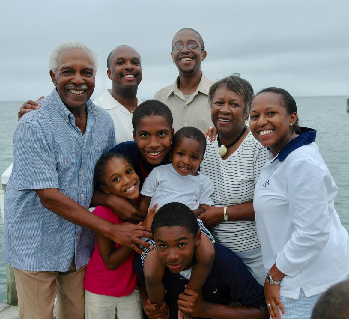 Leon Haley Jr. with his family in 2010.